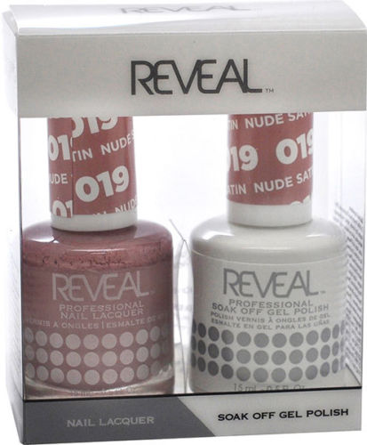 Reveal Gel Polish + Nail Lacquer, 019, Nude Satin, 0.5oz OK0311VD