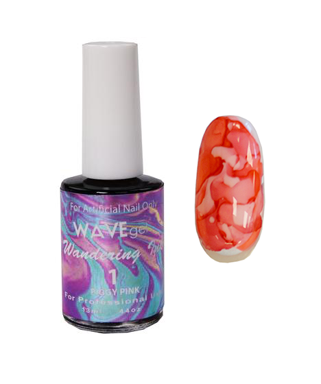 Wave Gel Wandering Ink Gel Polish, 01, Piggy Pink, 0.5oz OK1129