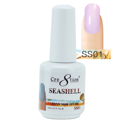 Cre8tion Seashell Gel Polish, 0916-0755, 0.5oz, SS01 KK0717