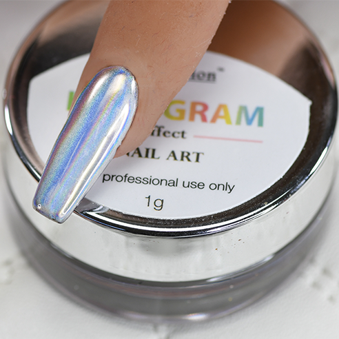 Cre8tion Chrome Nail Art Effect, 01 Silver Hologram A, 1g, 1101-0659 KK1126