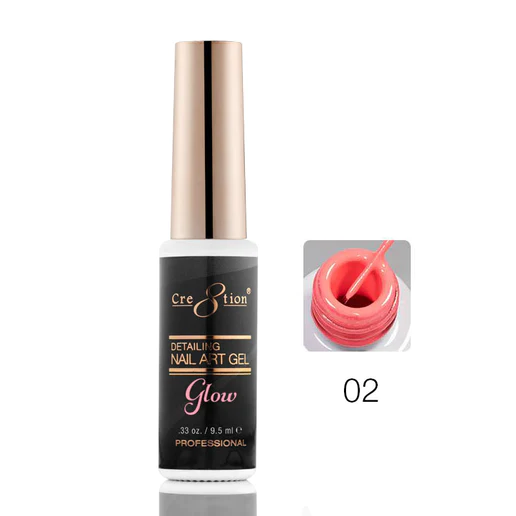 Cre8tion 0.25oz GLOW IN THE DARK DETAILING Gel Collection - 002