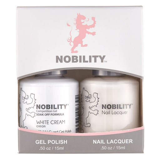 LeChat Nobility Gel & Polish Duo, NBCS021, White Cream, 0.5oz KK