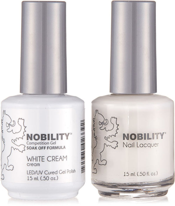 LeChat Nobility Gel & Polish Duo, NBCS021, White Cream, 0.5oz KK