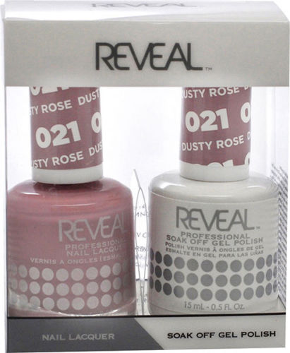 Reveal Gel Polish + Nail Lacquer, 021, Dusty Rose, 0.5oz OK0311VD