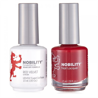 LeChat Nobility Gel & Polish Duo, NBCS024, Red Velvet, 0.5oz KK0906