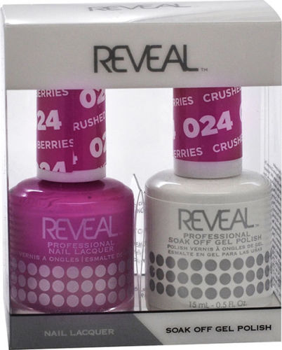 Reveal Gel Polish + Nail Lacquer, 024, Crushed Berries, 0.5oz OK0311VD