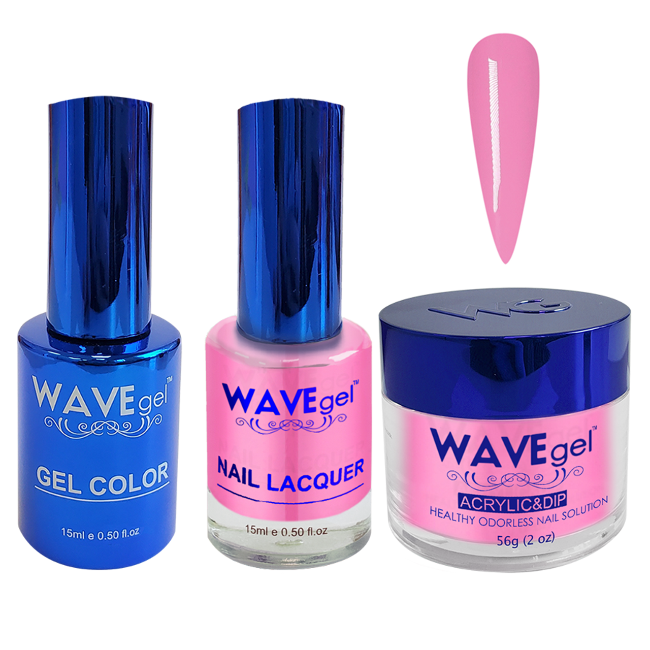 Wave Gel 4in1 Dipping Powder + Gel Polish + Nail Lacquer, ROYAL Collection, 024, Sovereign in Pink!