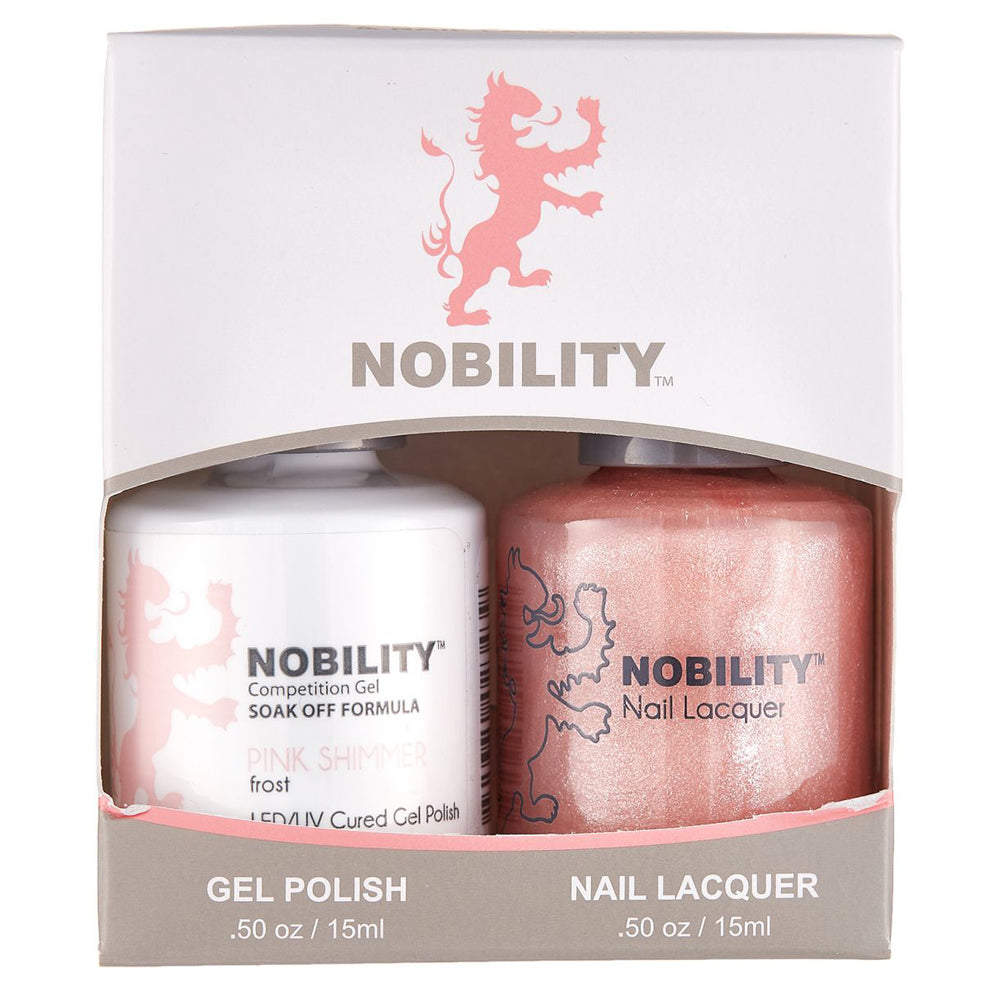 LeChat Nobility Gel & Polish Duo, NBCS025, Pink Shimmer, 0.5oz KK0917