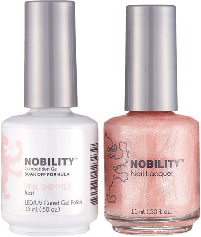 LeChat Nobility Gel & Polish Duo, NBCS025, Pink Shimmer, 0.5oz KK0917