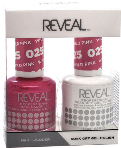 Reveal Gel Polish + Nail Lacquer, 025, Wild Pink, 0.5oz OK0311VD