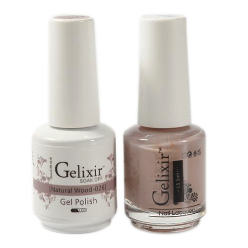 Gelixir Nail Lacquer And Gel Polish, 026, Natural Wood, 0.5oz KK1010