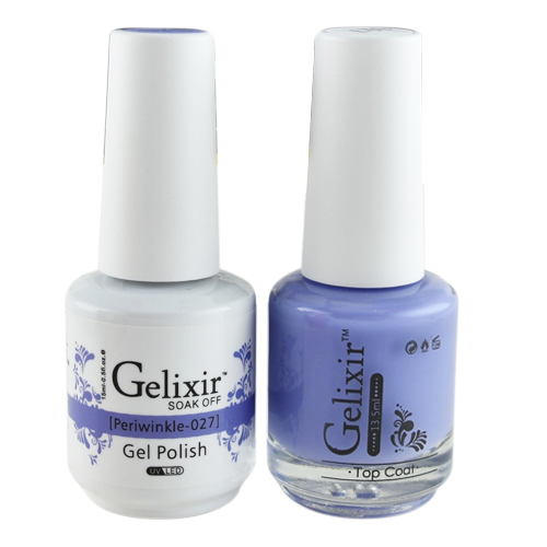 Gelixir Nail Lacquer And Gel Polish, 027, Periwinkle, 0.5oz KK1010