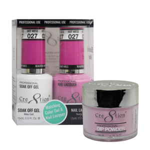 Cre8tion 3in1 Dipping Powder + Gel Polish + Nail Lacquer, 027, Hot Mess, 3104-0627 OK0117MD