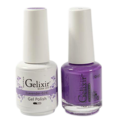 Gelixir Nail Lacquer And Gel Polish, 028, Lavender, 0.5oz KK1010