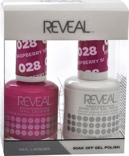 Reveal Gel Polish + Nail Lacquer, 028, Raspberry Sorbet, 0.5oz OK0311VD