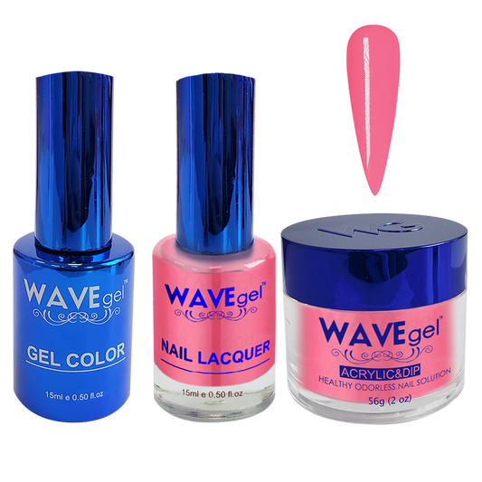 Wave Gel 4in1 Dipping Powder + Gel Polish + Nail Lacquer, ROYAL Collection, 029, Pink & Petty