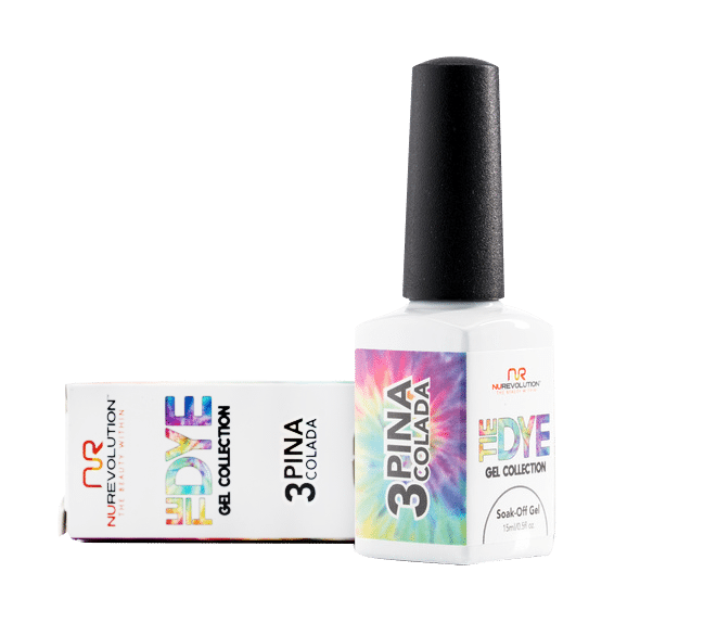 NuRevolution Tie Dye Gel Collection, 03, Pina Colada, 0.5oz KK1030