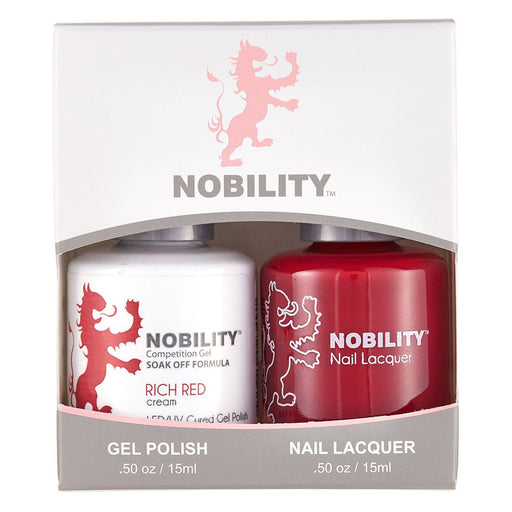 LeChat Nobility Gel & Polish Duo, NBCS031, Rich Red, 0.5oz KK0906