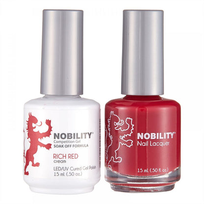 LeChat Nobility Gel & Polish Duo, NBCS031, Rich Red, 0.5oz KK0906