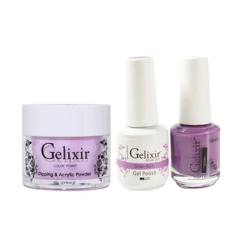 Gelixir 3in1 Acrylic/Dipping Powder + Gel Polish + Nail Lacquer, 032