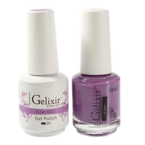 Gelixir Nail Lacquer And Gel Polish, 032, Lilac, 0.5oz KK1010
