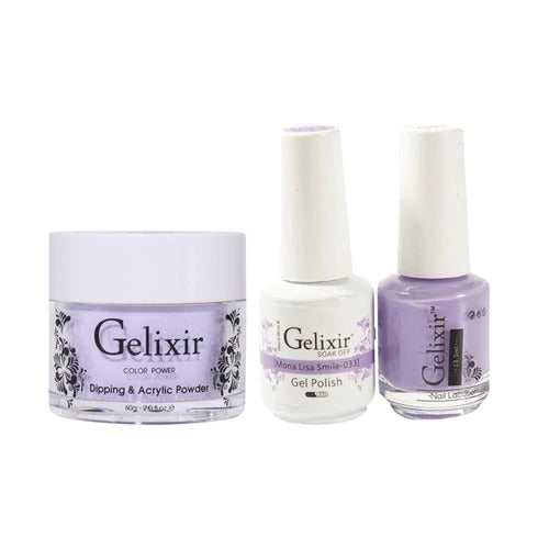 Gelixir 3in1 Acrylic/Dipping Powder + Gel Polish + Nail Lacquer, 033