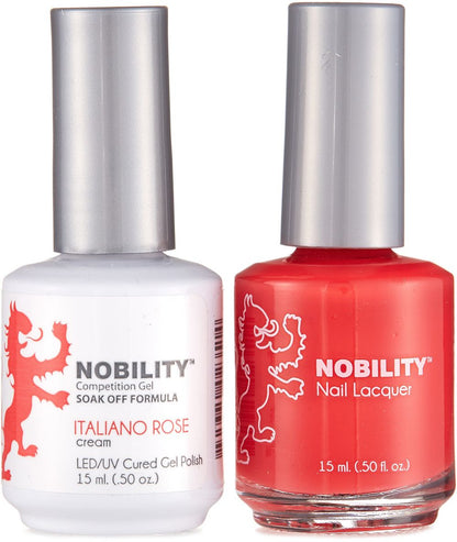 LeChat Nobility Gel & Polish Duo, NBCS033, Italiano Rose, 0.5oz KK