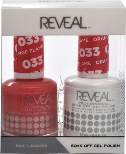 Reveal Gel Polish + Nail Lacquer, 033, Orange Flame, 0.5oz OK0311VD