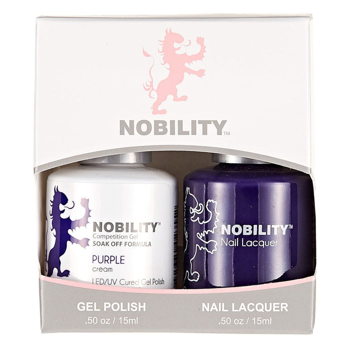 LeChat Nobility Gel & Polish Duo, NBCS037, Purple, 0.5oz KK