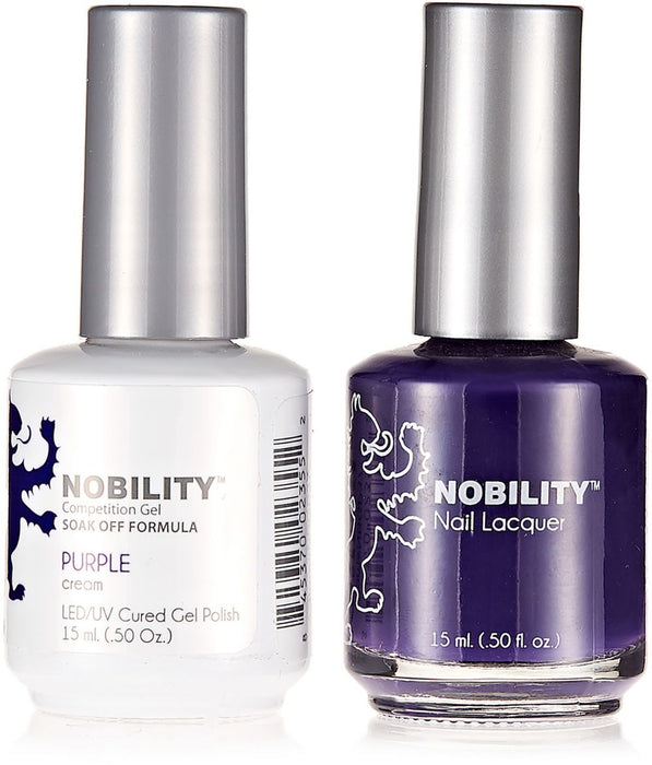 LeChat Nobility Gel & Polish Duo, NBCS037, Purple, 0.5oz KK