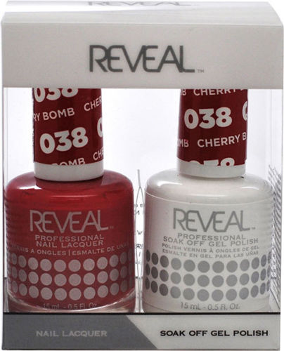 Reveal Gel Polish + Nail Lacquer, 038, Cherry Bomb, 0.5oz OK0311VD