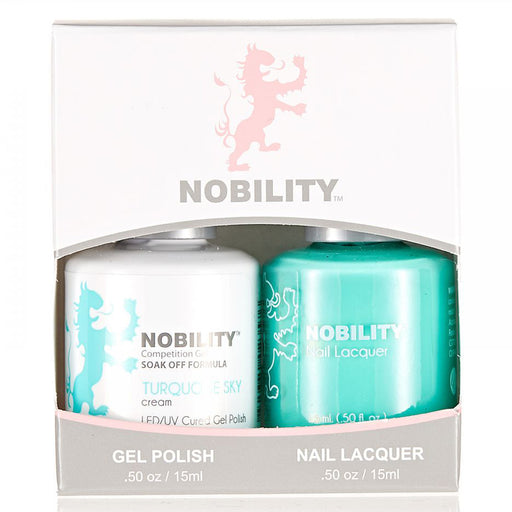 LeChat Nobility Gel & Polish Duo, NBCS039, Turquoise Sky, 0.5oz KK0906