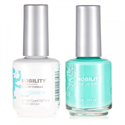 LeChat Nobility Gel & Polish Duo, NBCS039, Turquoise Sky, 0.5oz KK0906