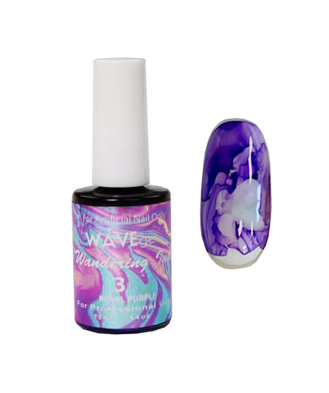 Wave Gel Wandering Ink Gel Polish, 03, Royal Purple, 0.5oz OK1129