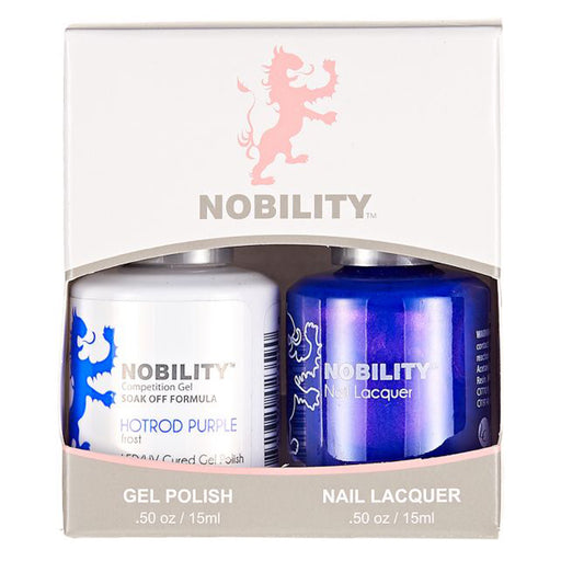 LeChat Nobility Gel & Polish Duo, NBCS041, Hotrod Purple, 0.5oz KK