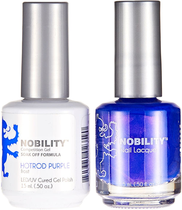 LeChat Nobility Gel & Polish Duo, NBCS041, Hotrod Purple, 0.5oz KK