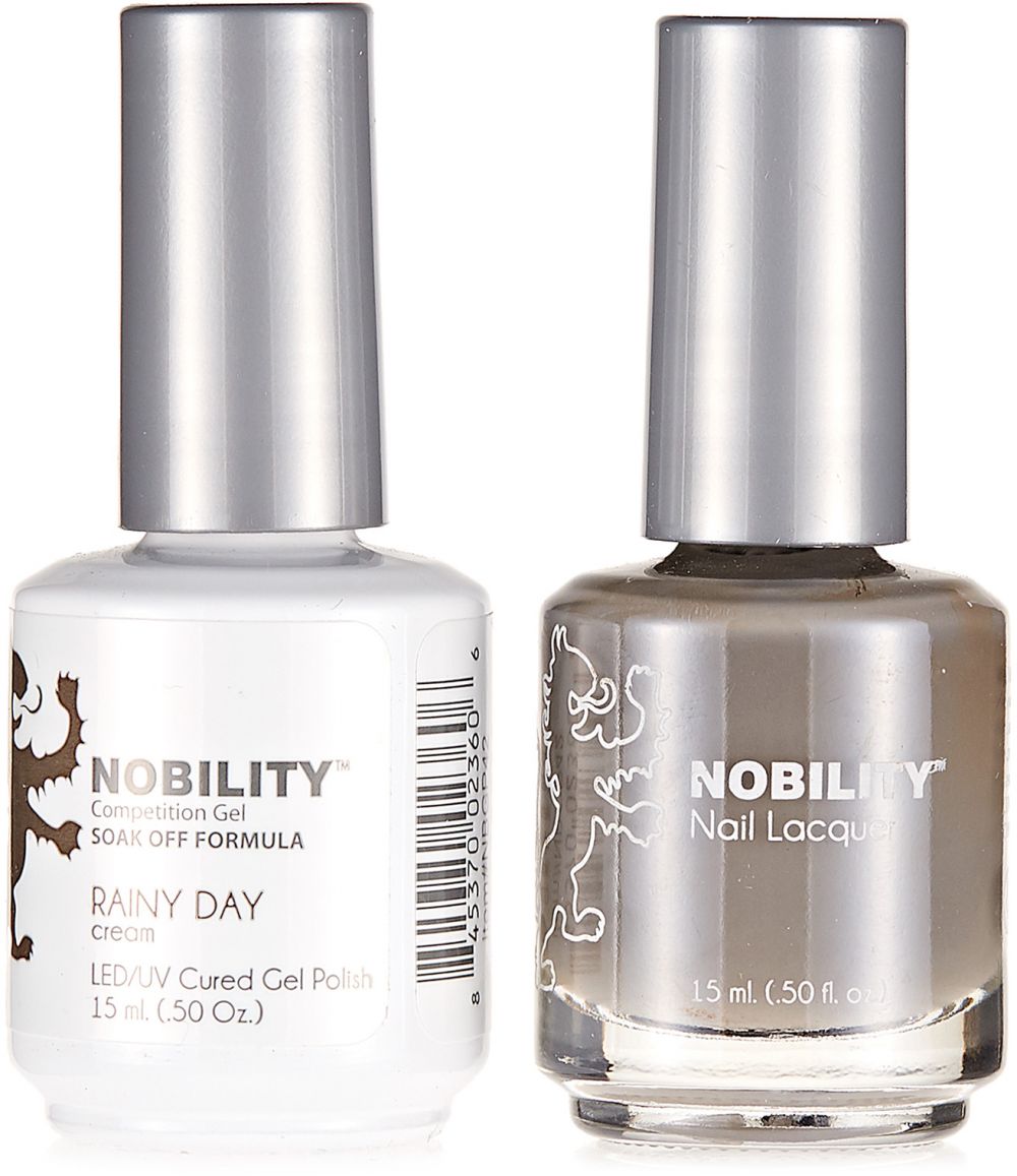 LeChat Nobility Gel & Polish Duo, NBCS042, Rainy Day, 0.5oz KK0917