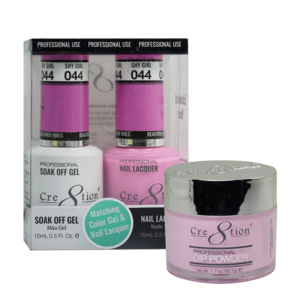 Cre8tion 3in1 Dipping Powder + Gel Polish + Nail Lacquer, 044, Shy Girl, 3104-0644 OK0117MD
