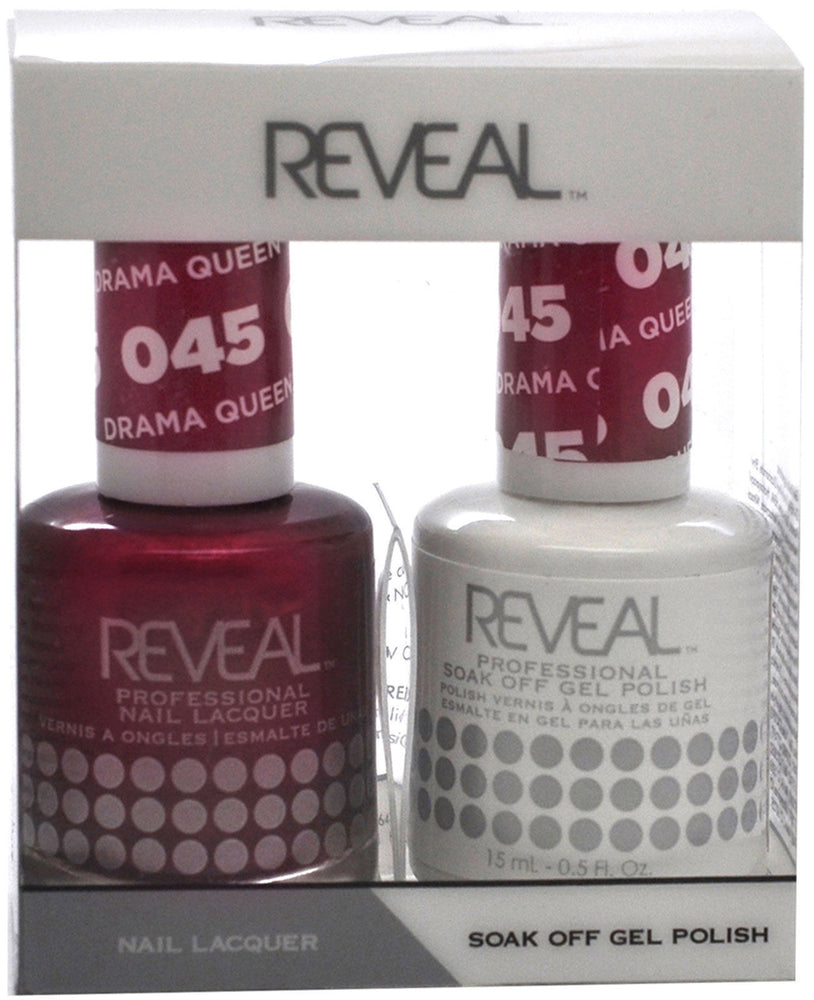 Reveal Gel Polish + Nail Lacquer, 045, Drama Queen, 0.5oz OK0311VD