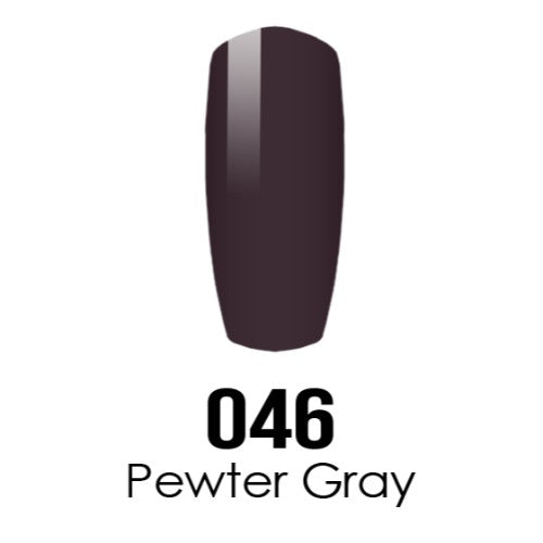 DC Nail Lacquer And Gel Polish, DC 046, Pewter Gray, 0.6oz MY0926