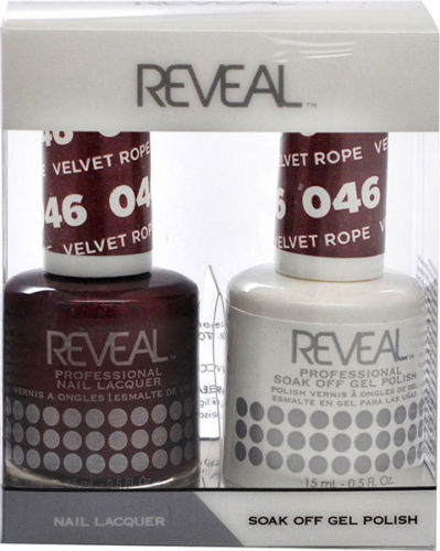 Reveal Gel Polish + Nail Lacquer, 046, Velvet Rope, 0.5oz OK0311VD