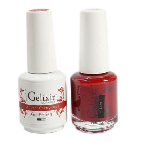 Gelixir Nail Lacquer And Gel Polish, 047, Blood Mary, 0.5oz KK1010
