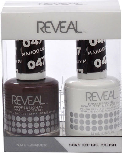 Reveal Gel Polish + Nail Lacquer, 047, Mahogany Maiden, 0.5oz OK0311VD