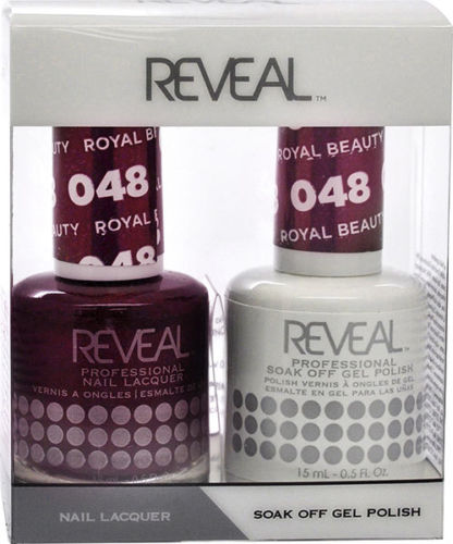 Reveal Gel Polish + Nail Lacquer, 048, Royal beauty, 0.5oz OK0311VD