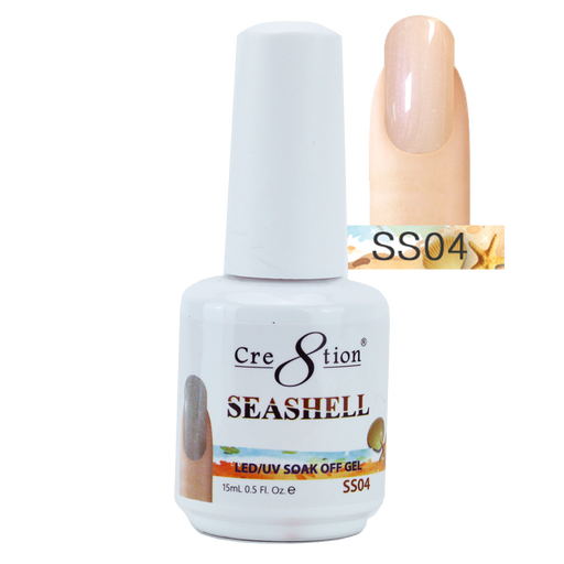 Cre8tion Seashell Gel Polish, 0916-0758, 0.5oz, SS04 KK0717