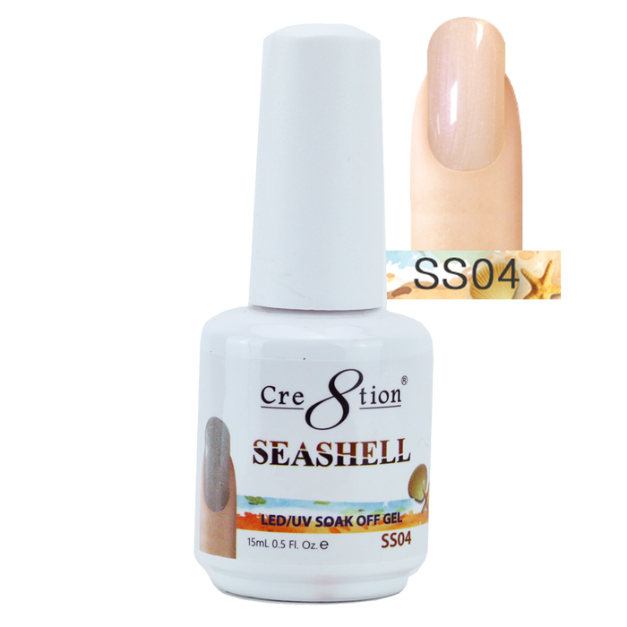 Cre8tion Seashell Gel Polish, 0916-0758, 0.5oz, SS04 KK0717