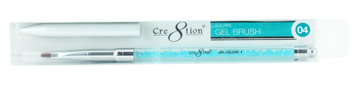 Cre8tion Synthetic Dark Brown Hair Gel Brush - Square, #04 (Pk: 5 pcs/pack) - SKU 12217