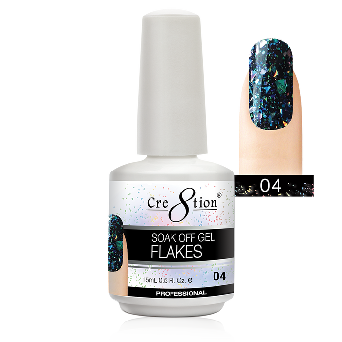 Cre8tion Flakes Gel Polish, 0916-1634, 0.5oz, 04 KK0924