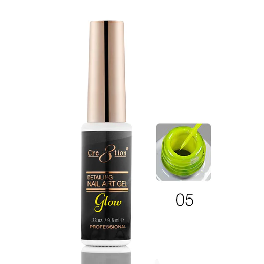 Cre8tion 0.25oz GLOW IN THE DARK DETAILING Gel Collection - 005