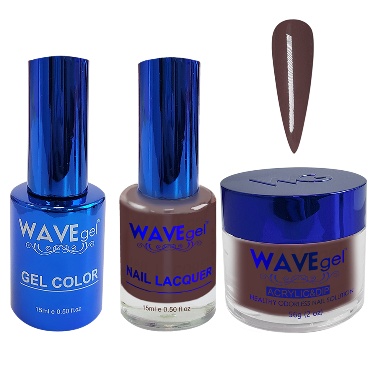 Wave Gel 4in1 Dipping Powder + Gel Polish + Nail Lacquer, ROYAL Collection, 050, Dark Crimson